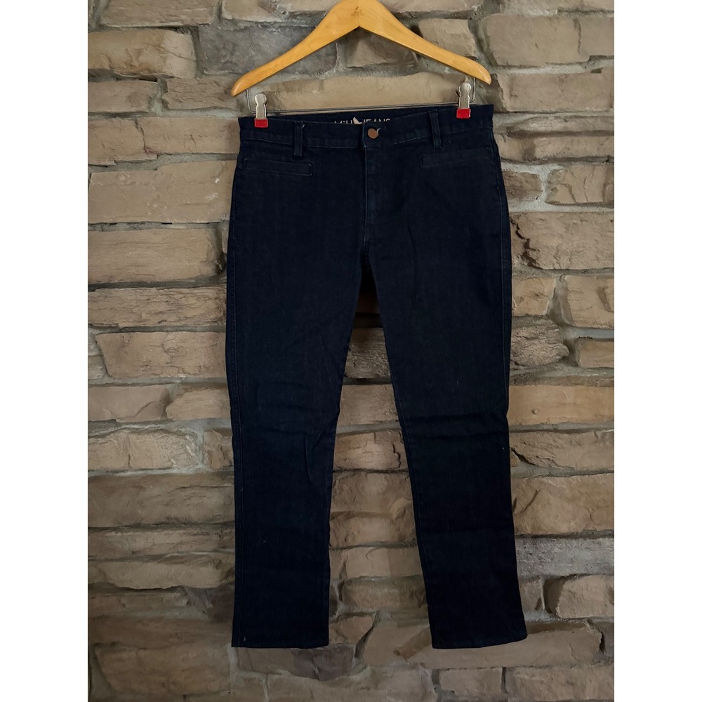 MiH Jeans The Paris Jean Raw Indigo Mid Rise Cropped Slim Leg Denim Size 31